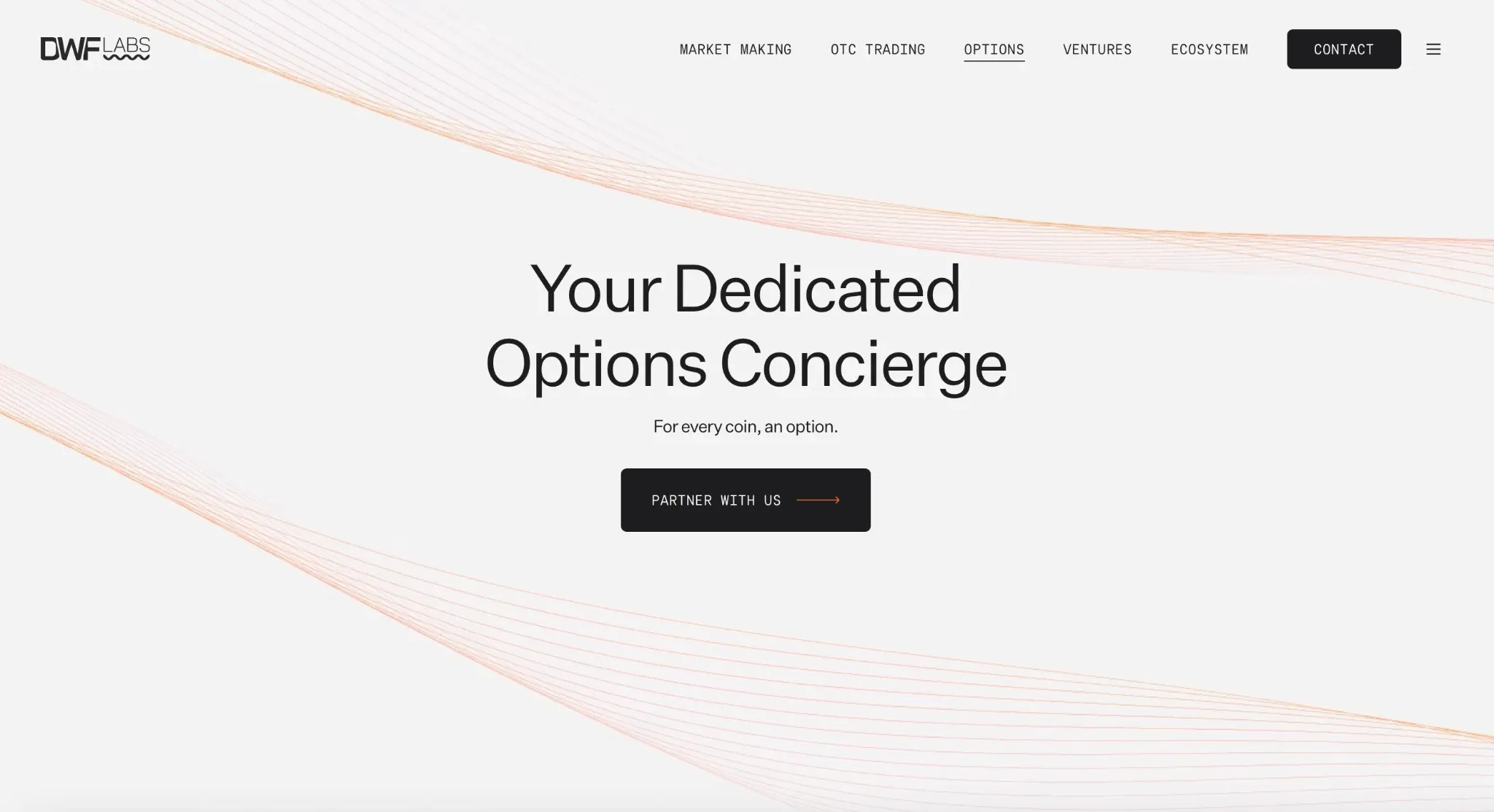 Crypto Option Trading on DWF Labs