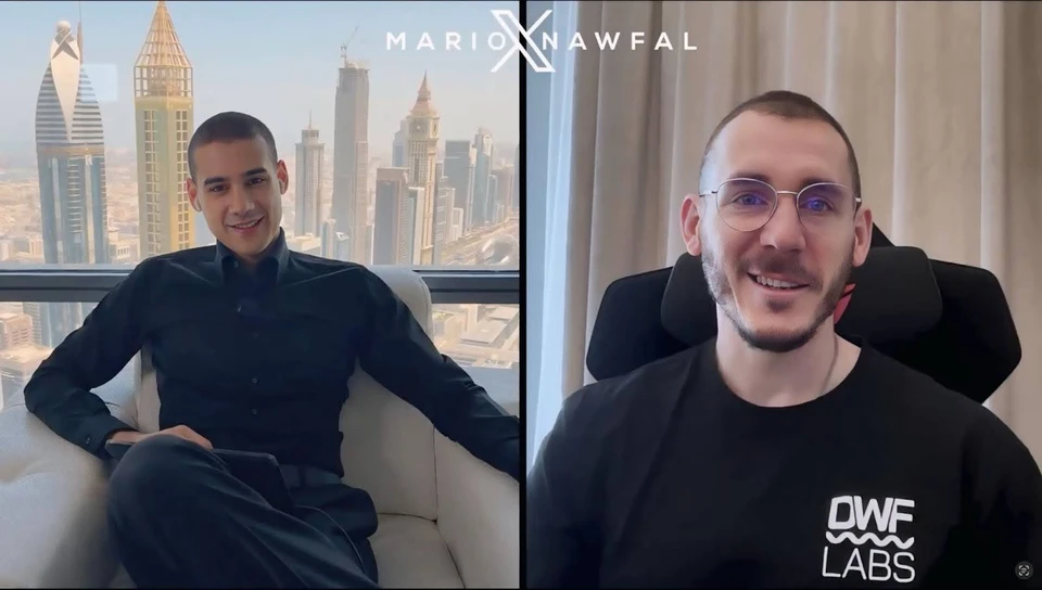 Andrei Grachev, Managing Partner of DWF Labs, during an interview with Mario Nawfal