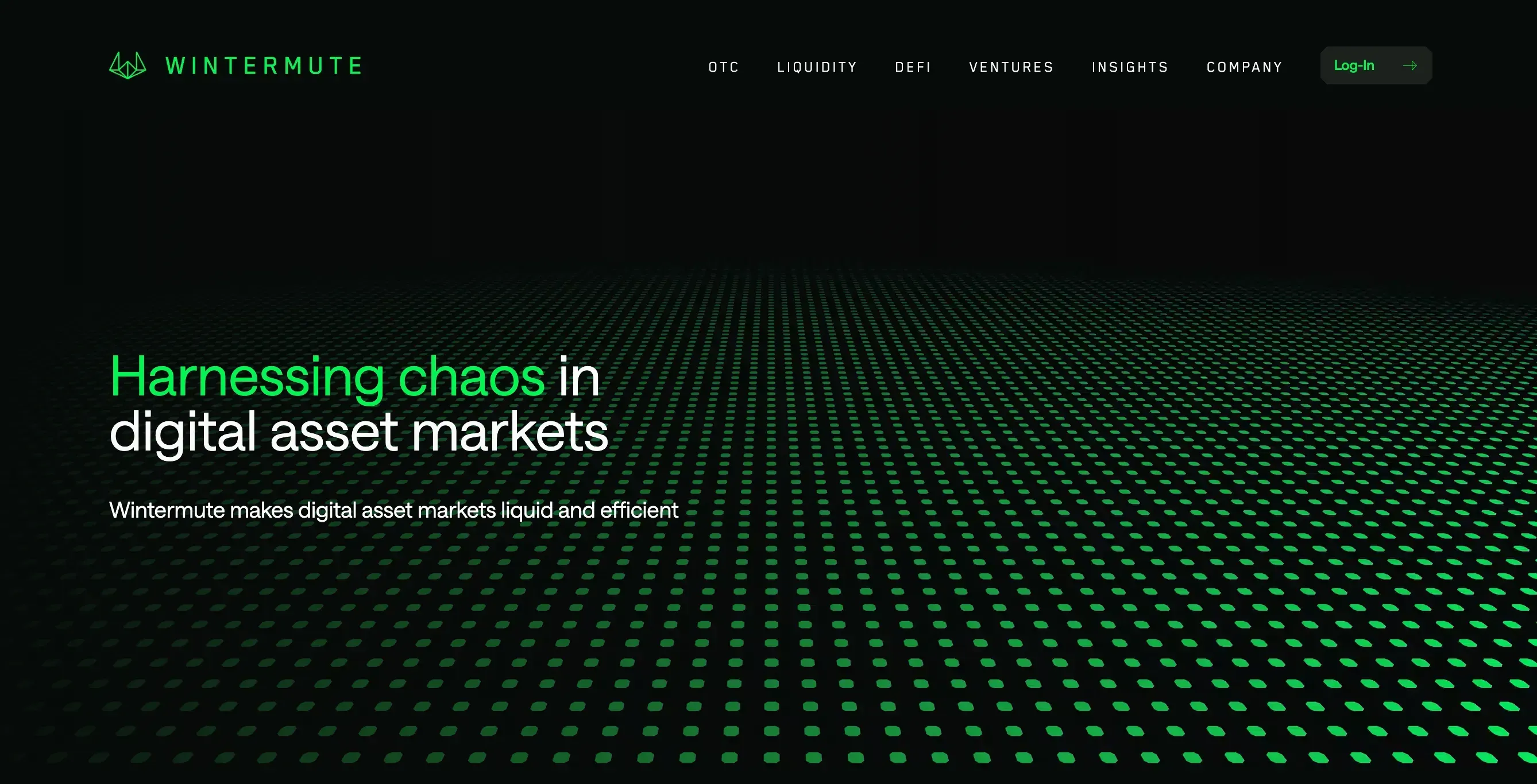 Wintermute website homepage. Source: Wintermute