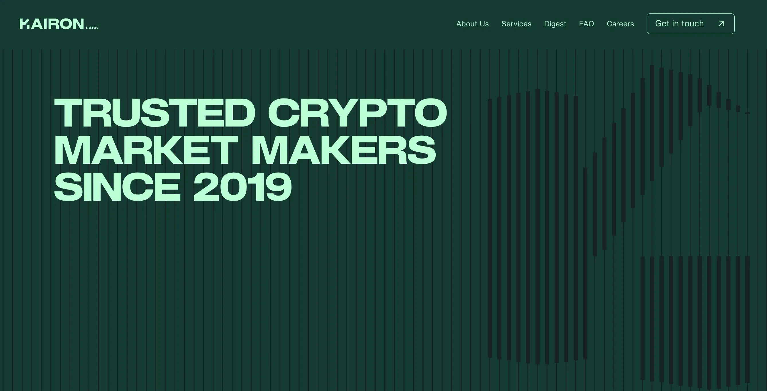 Kairon Labs website homepage. Source: Kairon Labs