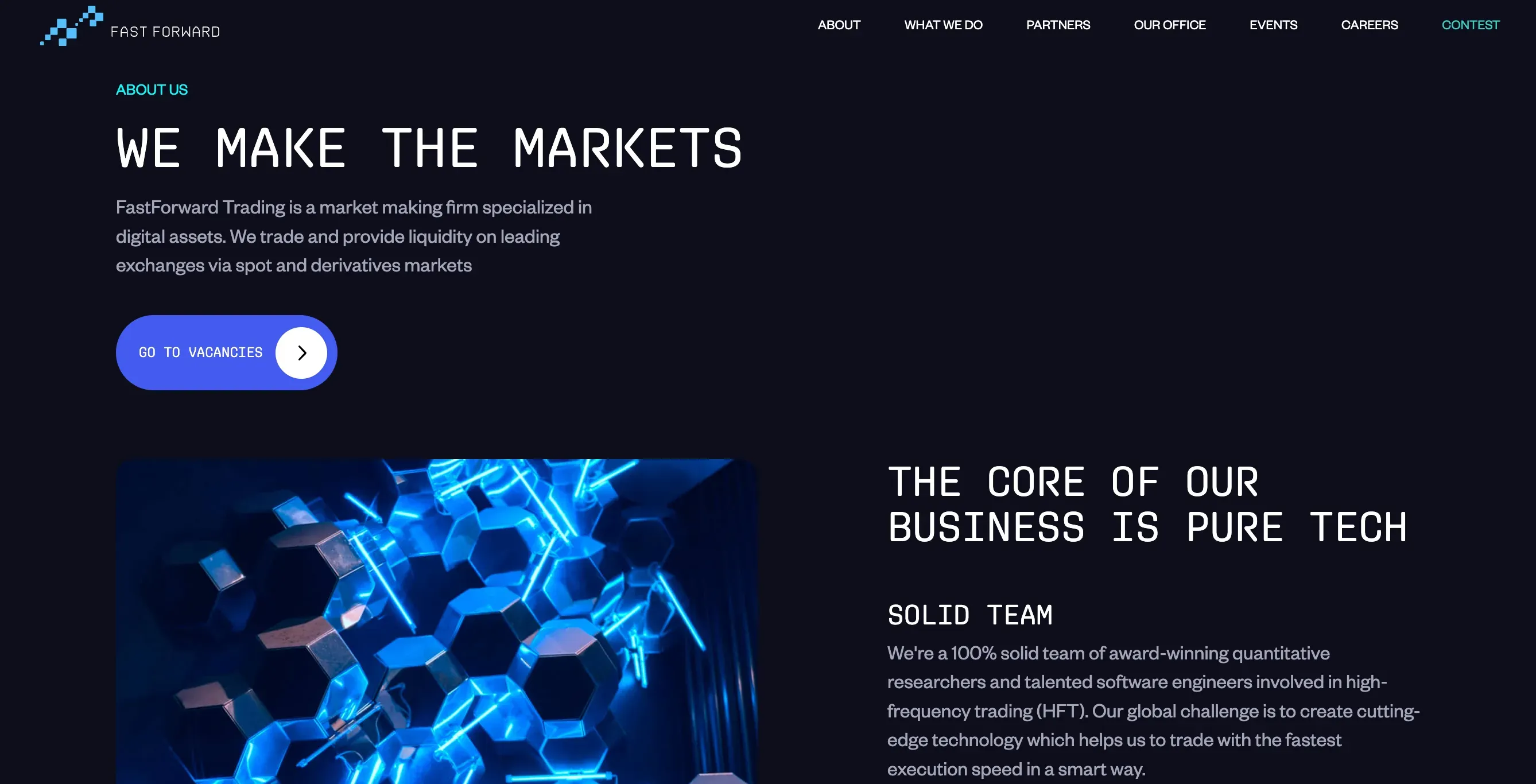 Fast Forward website homepage. Source: Fast Forward