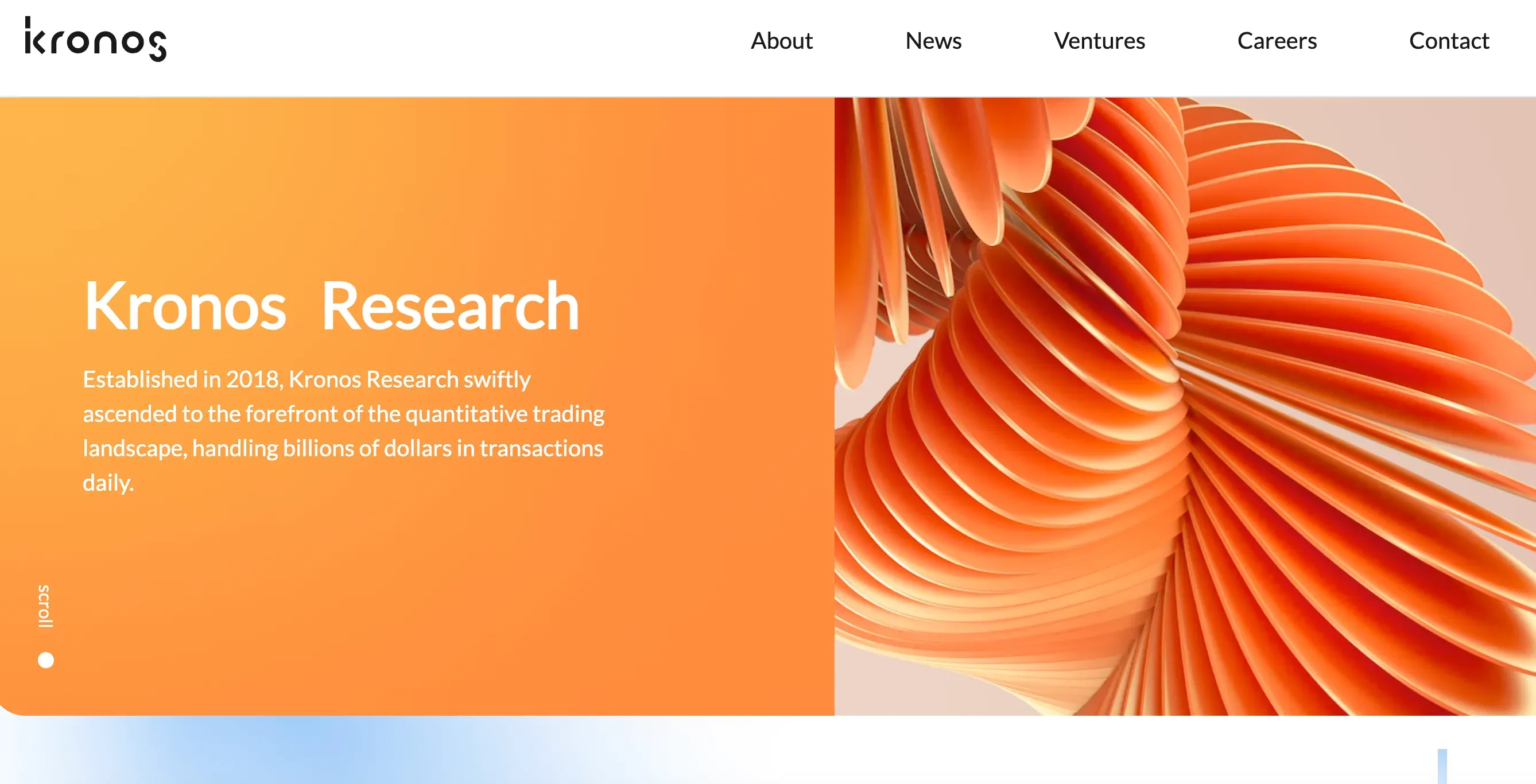 Kronos Research website homepage. Source: Kronos Research