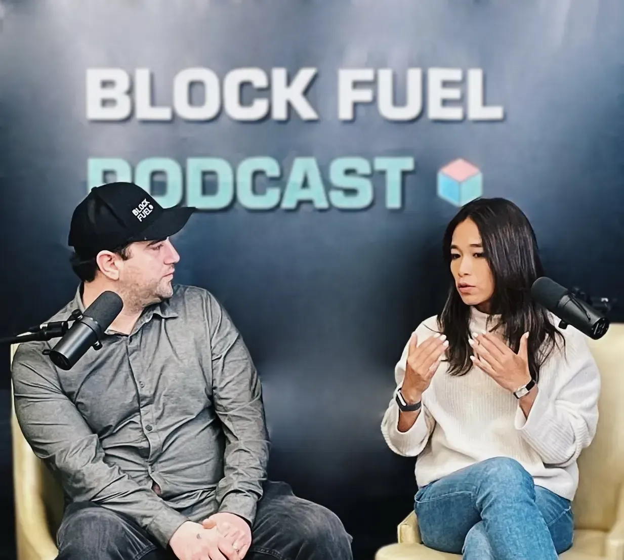 Lingling Jiang, Partner of DWF Labs, speaking during an interview with Block Fuel during ETHDenver.