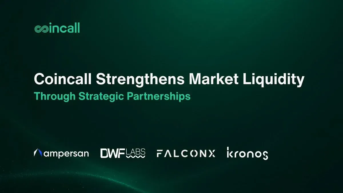 partnership announcement graphic with coincall