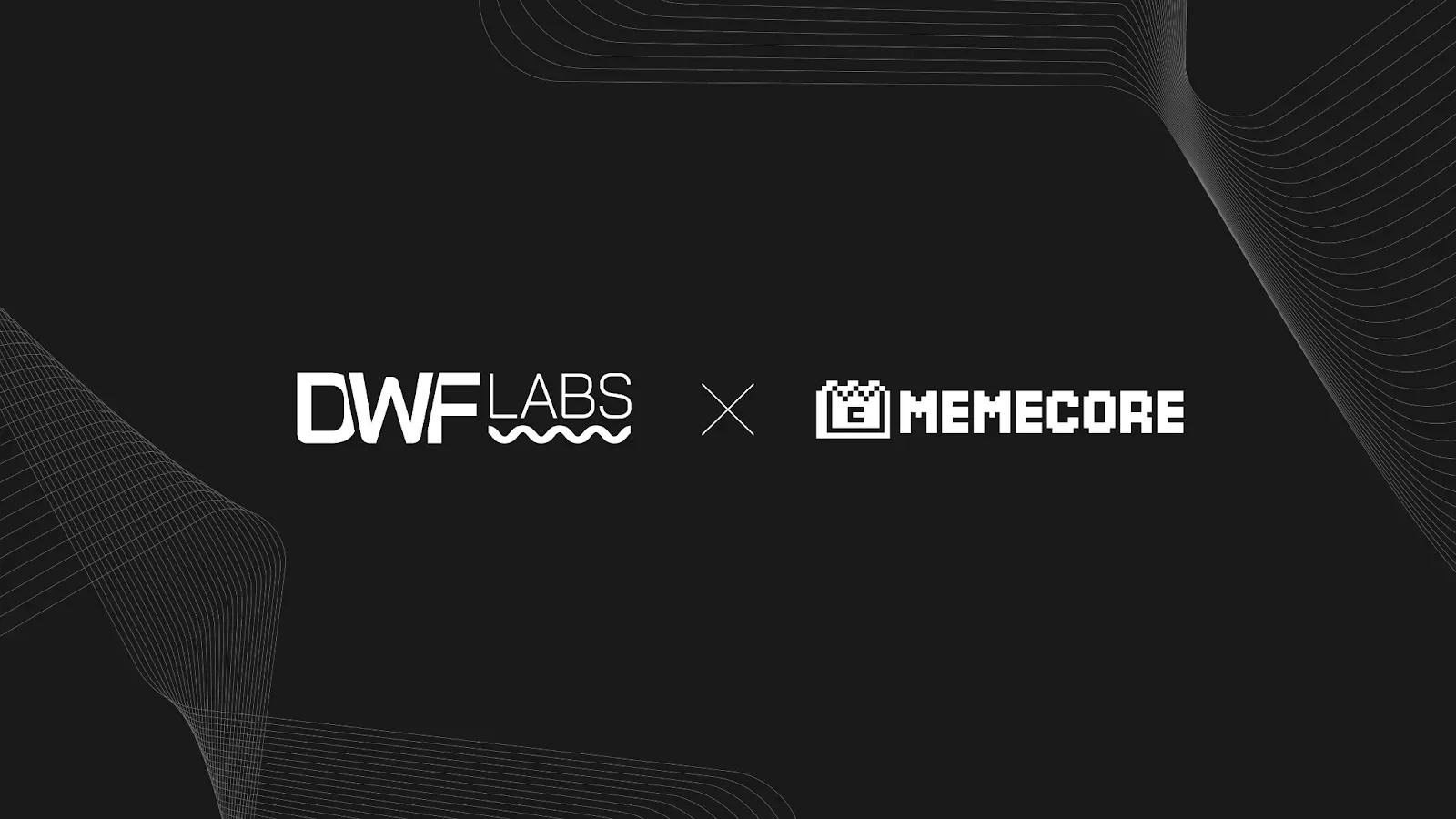 partnership announcement graphic with memecore