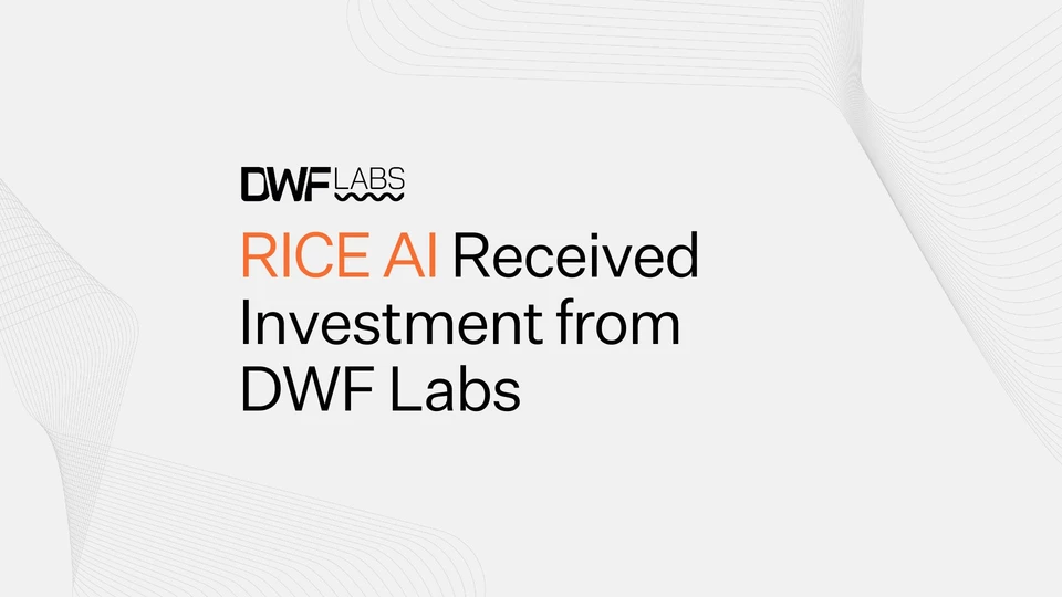 RICE AI Secures Series A Funding with Support from DWF Labs